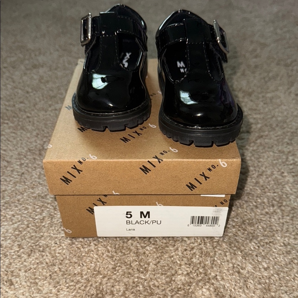 Mix No. 6 Black Mary Jane Shoes Patent Leather